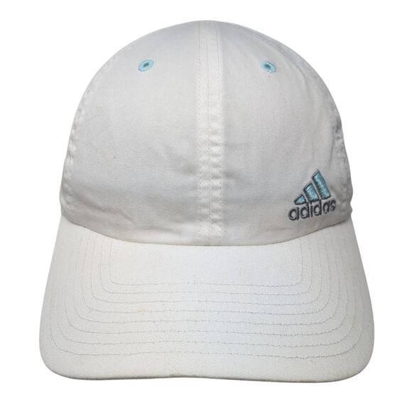 Adidas Strapback Hat Solid White One Size 3 Stripes Embroidered Logo - Picture 1 of 9